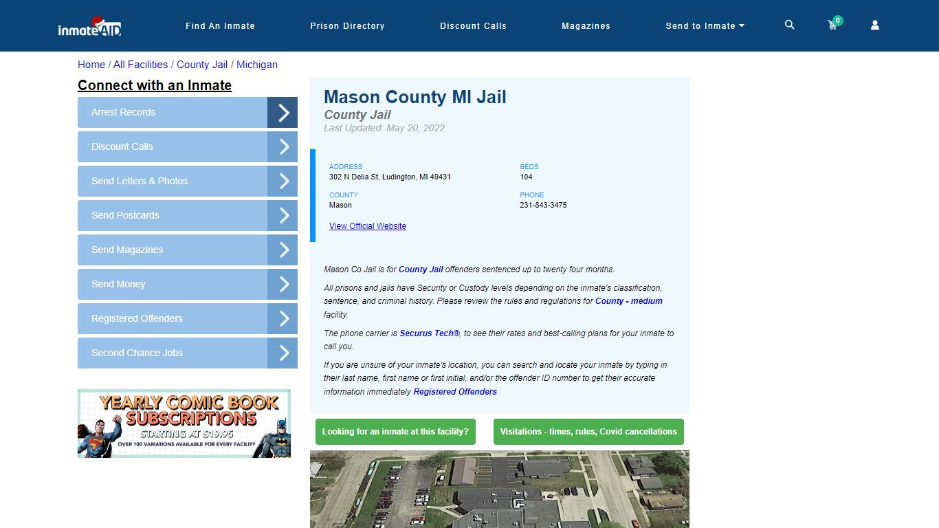 Mason County MI Jail - Inmate Locator - Ludington, MI
